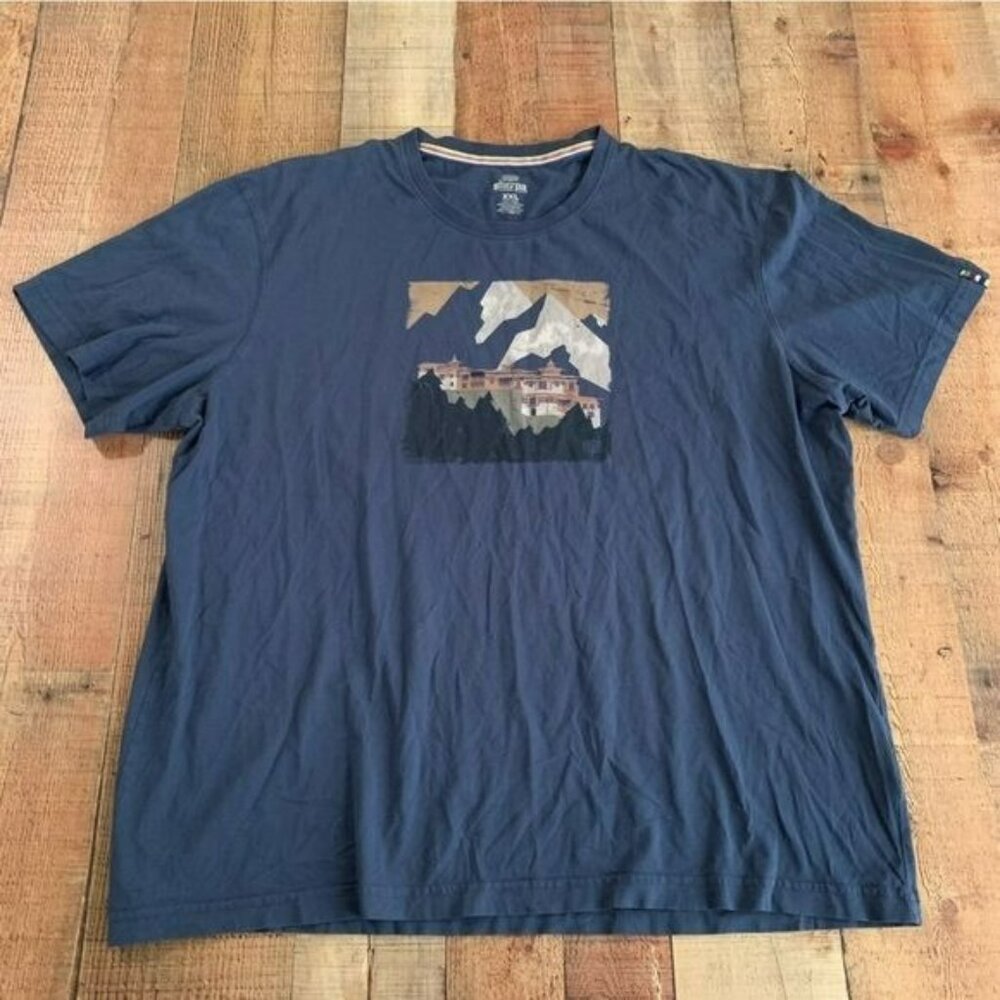 Sherpa Blue graphic t-shirt 100% organic cotton men’s XXL